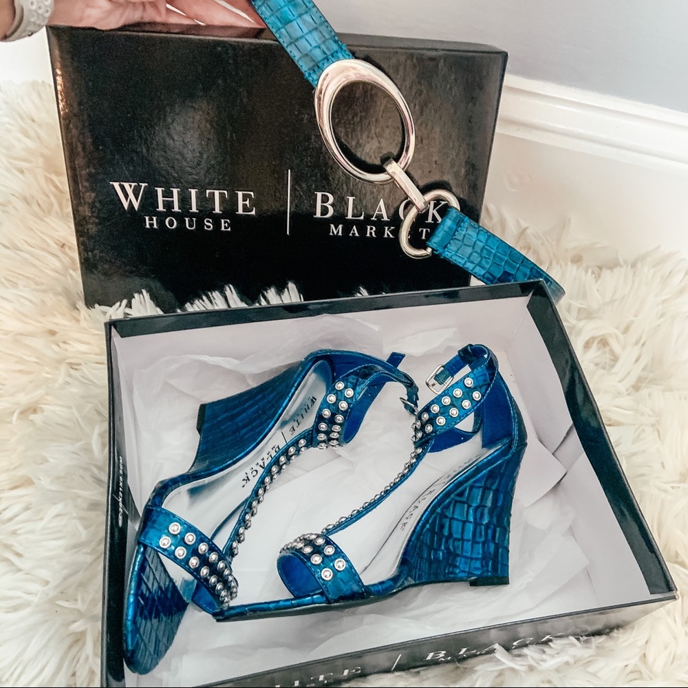 White House Black Market Heels and Matching Belt